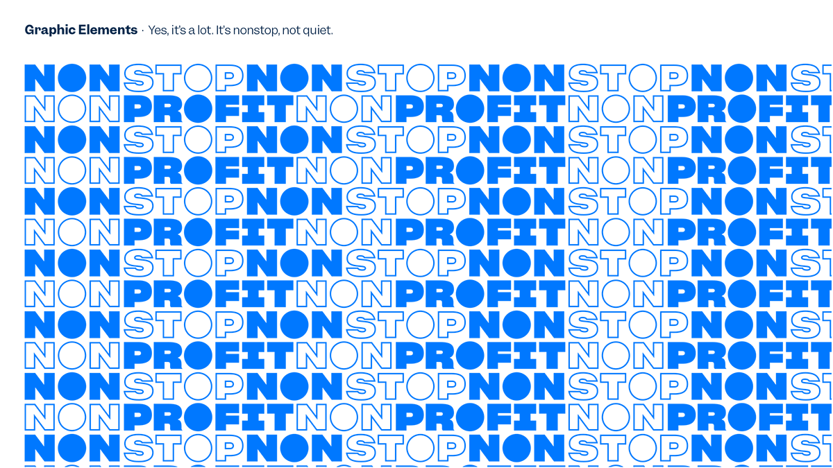 Nonstop Nonprofit Brand Elements