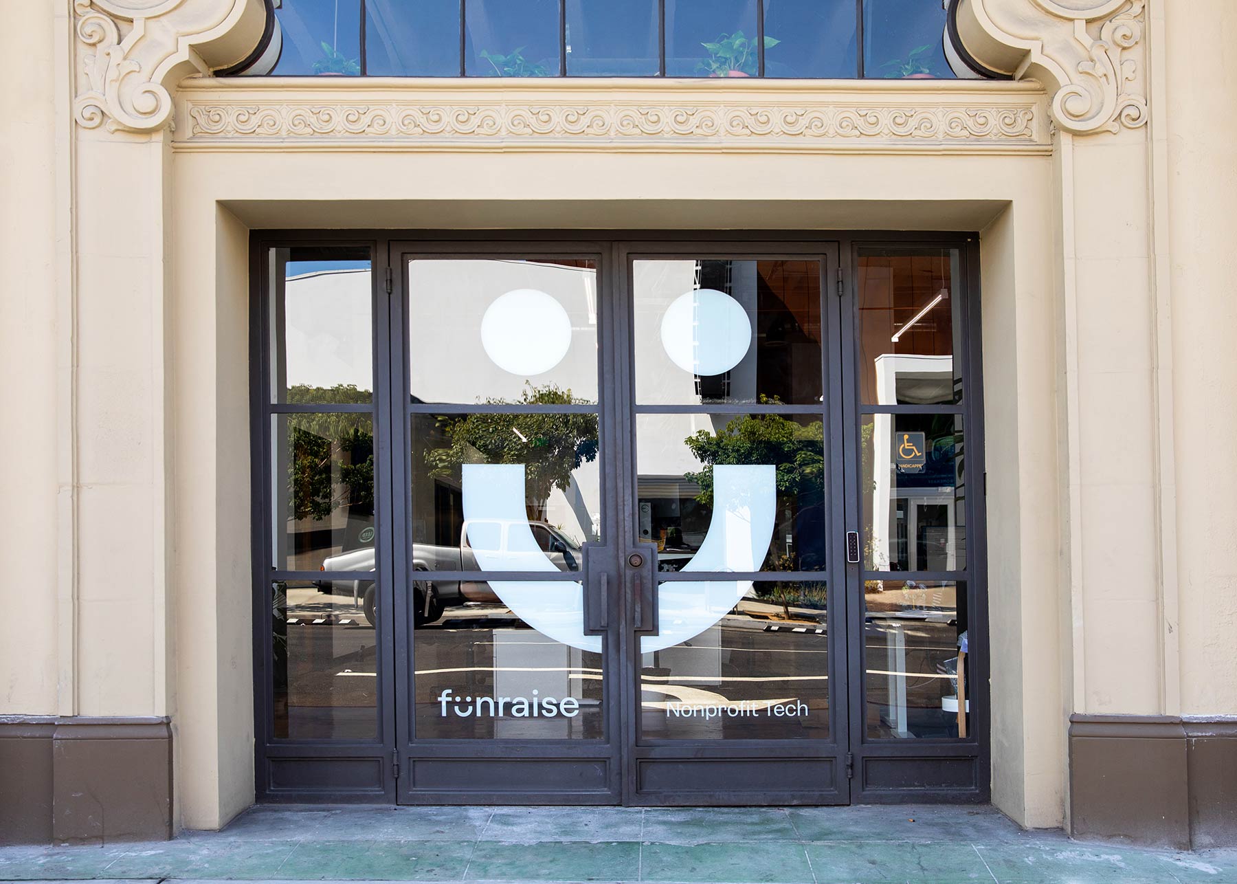 Funraise office front door