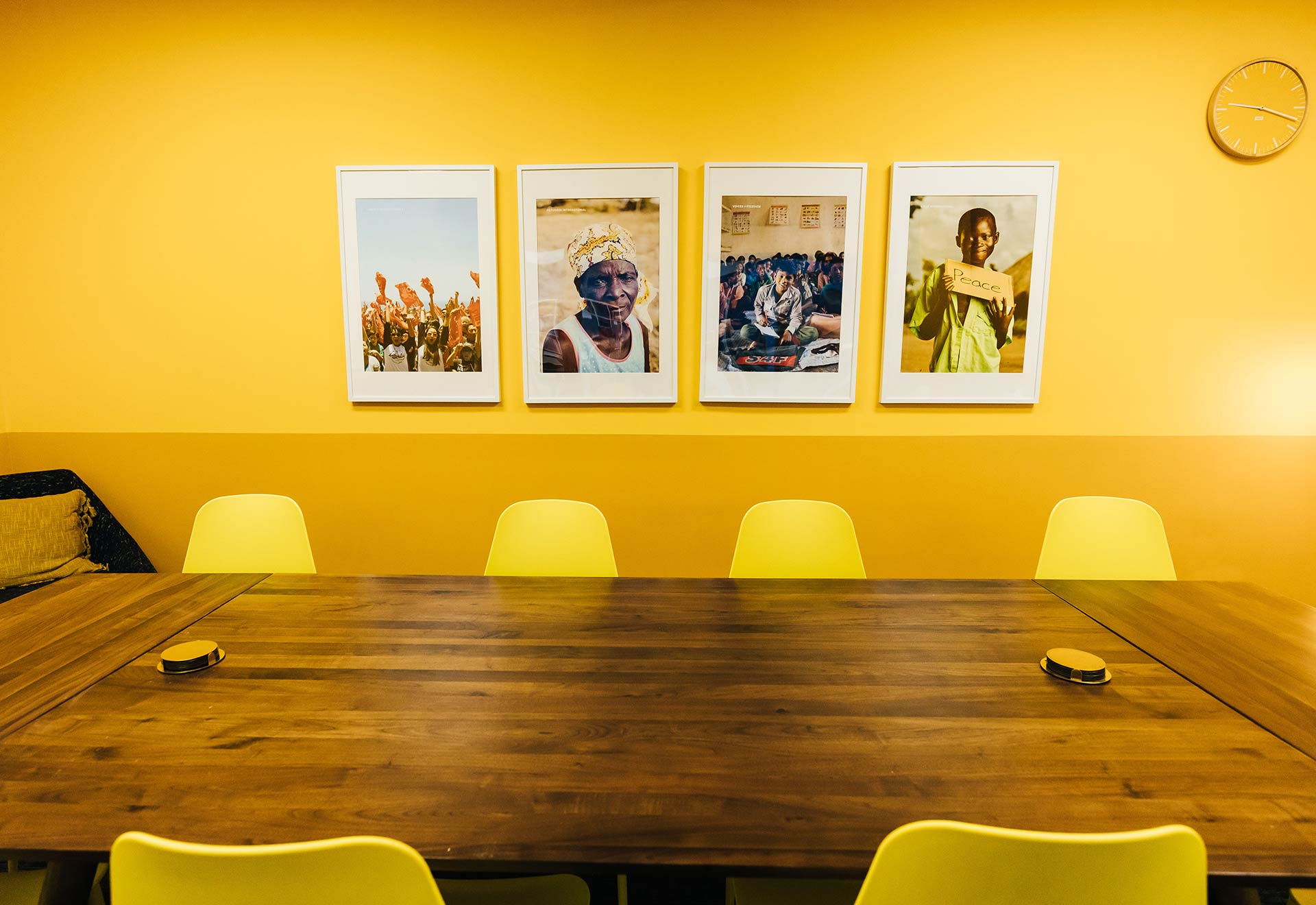 Yellow meeting room